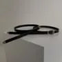 Faux Leather Buckled Belt
