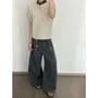 Mid Rise Plain Wide Leg Dress Pants