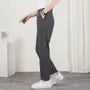 Mid Rise Plain Cropped Tapered Dress Pants