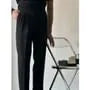 Mid Rise Plain Cropped Tapered Dress Pants