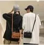Plain Faux Leather Satchel Crossbody Bag