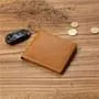 Genuine Leather Bifold Short Wallet