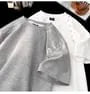Short-Sleeve Crew Neck Plain Studded T-Shirt