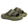 Platform Faux Leather Slide Sandals