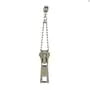 Zipper Chained Dangle Earring / Clip-On Earring