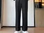 Mid Rise Plain Straight Leg Dress Pants