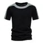 Short-Sleeve Crewneck Two Tone T-Shirt