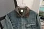 Collared Washed Denim Button Up Jacket