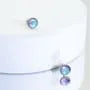 Moonstone Bead Alloy Barbell Earring