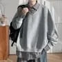 Mock Two-Piece Collared Sweatshirt