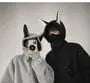 Couple Matching Stand Collar Studded Zip Hoodie