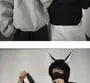 Couple Matching Stand Collar Studded Zip Hoodie