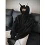 Couple Matching Stand Collar Studded Zip Hoodie