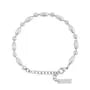 Stainless Steel Silver Tone Beaded Bracelet