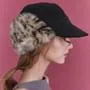 Leopard Print Chenille Corduroy Baseball Cap