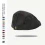Faux Leather Brim Faux Suede Flat Cap