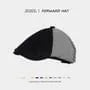 Houndstooth Panel Corduroy Flat Cap