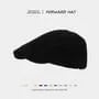 Plain Faux Suede Flat Cap