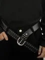 Studded Faux Leather Belt