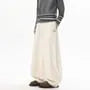 Drawstring Waist Plain Panel Wide Leg Sweatpants