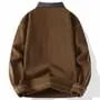 Mock Two-Piece Collared Contrast Stitching Sweatshirt