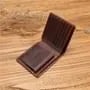 Woven Genuine Leather Short Wallet