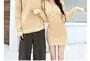 Couple Matching Crew Neck Striped Trim Cable Knit Sweater / Sailor Collar Mini Sheath Sweater Dress