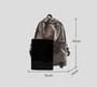 Plain Faux Leather Zip Backpack