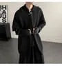 Hooded Open Front Plain Jacket