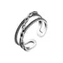 Layered Chain Alloy Open Ring