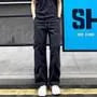 Drawstring Waist Plain Wide Leg Cargo Pants