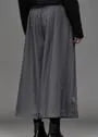 Mid Rise Plain Pleated Cropped Wide Leg Dress Pants