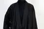 Mock Two-Piece V-Neck Open Front Jacket