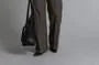 Long-Sleeve Faux Leather Blazer