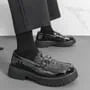 Woven Patent Loafers