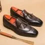 Tassel Faux Leather Loafers