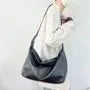 Faux Leather Shoulder Bag