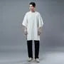 3/4-Sleeve Plain Open Front Slit Jacket