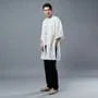 3/4-Sleeve Plain Open Front Slit Jacket