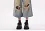Mid Rise Washed Distressed Wide Leg Jorts