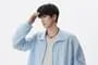 Stand Collar Plain Panel Mesh Zip Windbreaker