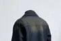 Collared Washed Zip-Up Denim Jacket