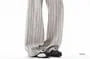 Mid Waist Striped Loose Fit Wide Leg Dress Pants