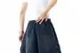 Drawstring Waist Washed Wide Leg Cargo Jorts