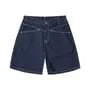 Stitched Raw-Denim Shorts