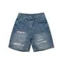 Washed Distressed Denim Shorts