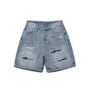 Washed Distressed Denim Shorts