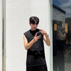 Ribbed Comfy Tank Top / Sleeved T-Shirt (2 Types)